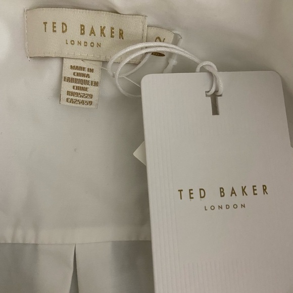 NWT Ted Baker ITALA Cut Out Detail Shirt White size 4-6 - Picture 7 of 8